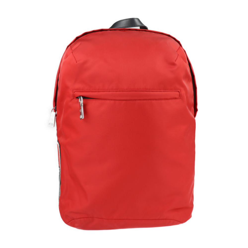 Prada Nylon Leather Red Backpack - image 2